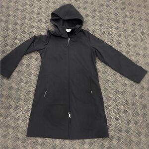 Bianca Nygard Jett black hooded rain/softshell  jacket sz 8